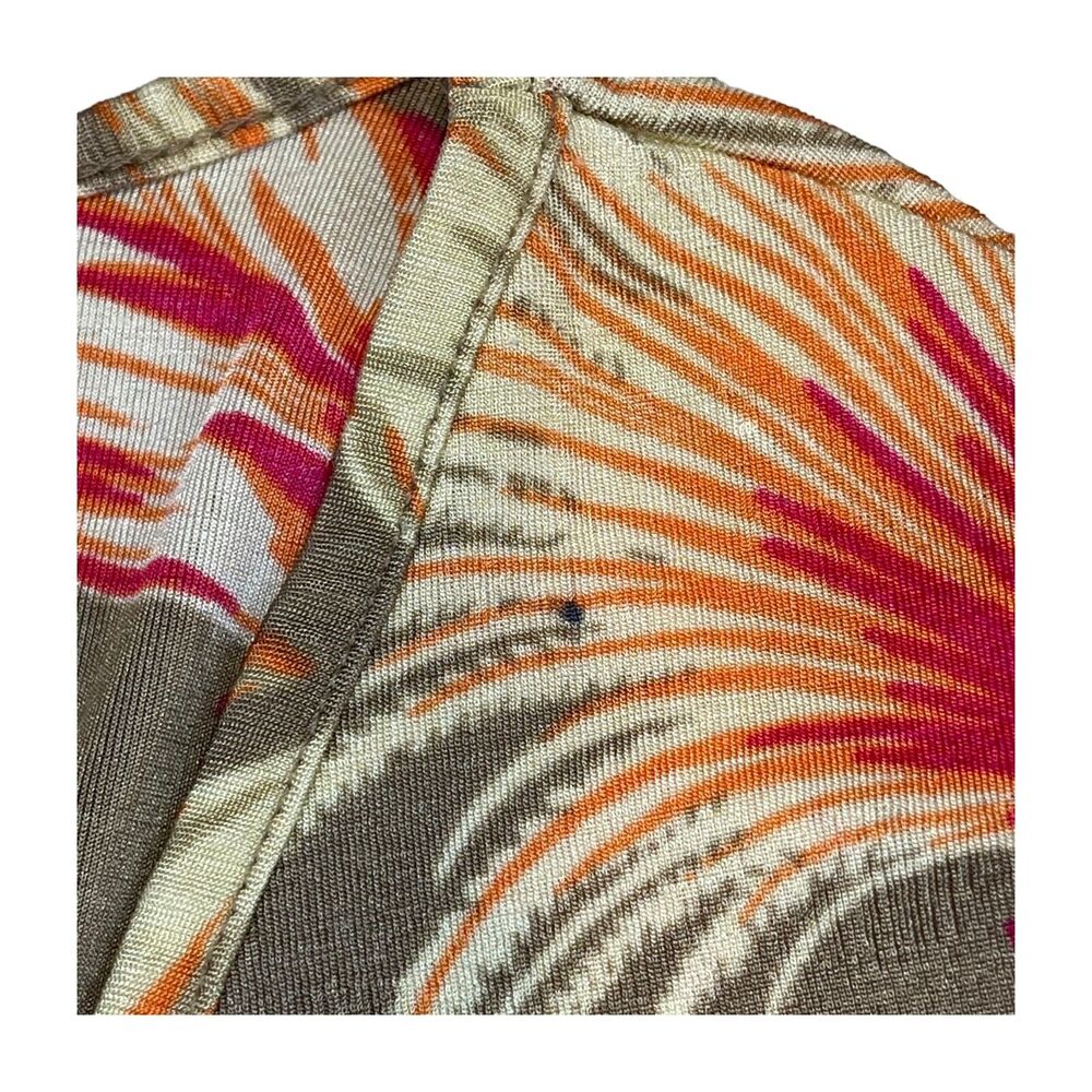 Jaclyn Smith T-Shirt Women's Large Multicolor Floral Stretch V-Neck Short Sleeve - Picture 8 of 8